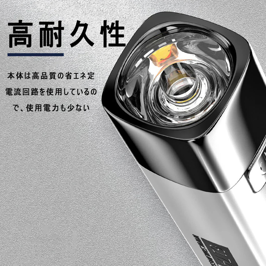 ゴールドled 懐中電灯 小型 軍用 超高輝度 ledライト USB充電式 18650リチウム ハンディライト ミニ 軽量 明るい SOS点滅 防水 防災 地震 停電対策 携帯に充電が可能ですw132C(ゴールド)