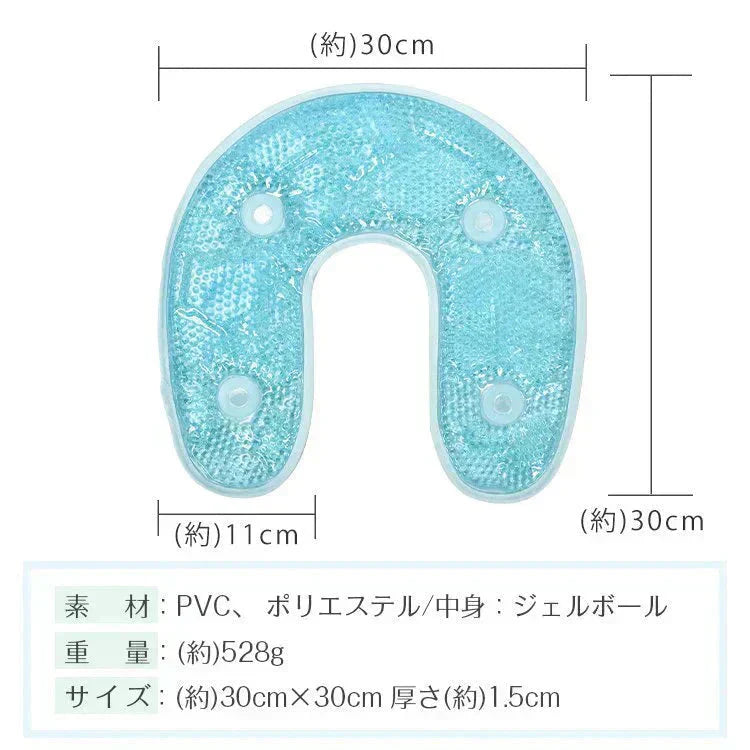 ネックジェル 「ブルー」 ジェルパック 温冷両用 ネッククーラー ホットパック クールジェル ホットジェル アイスジェル ひんやり 保冷 リラックスタイム ながら ジェルボール 暑さ対策