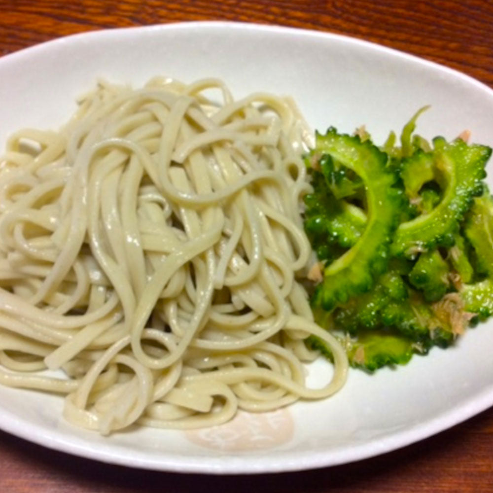 【3人シェア買いでお得】琉球自然薯麺(ゴーヤー入り麺)4人前つゆ付き 【お届け日の指定不可】