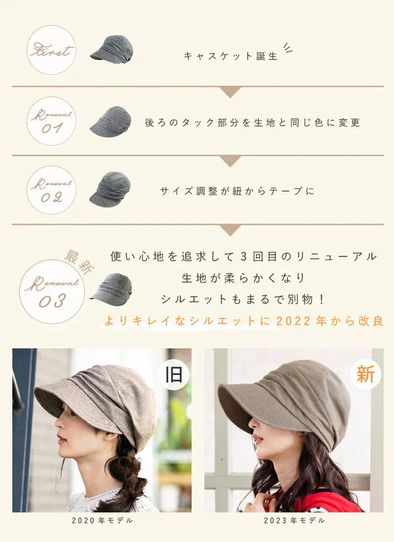 【フリー56-58.5cm-チャコール】【商品名:SSシャイニングキャスケット18】