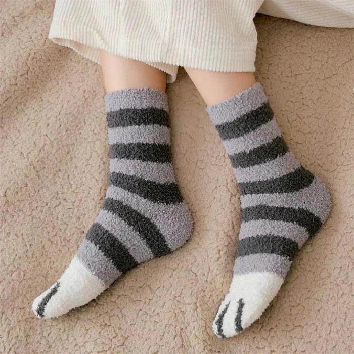 【予約商品・発送時期は商品説明に記載】もこもこ ルームソックス 靴下 6足セット 猫 ネコソックス かわいい 肉球 ねこ あったか 冷え取り 防寒 あったか くつ下 ソックス ネコグッズ 送料無料 ギフト 猫雑貨 プレゼント