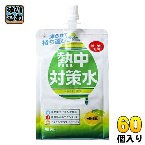 赤穂化成 熱中対策水 日向夏味 300g パウチ 60個 (30個入×2 まとめ買い) 熱中症対策 塩分補給 水分補給