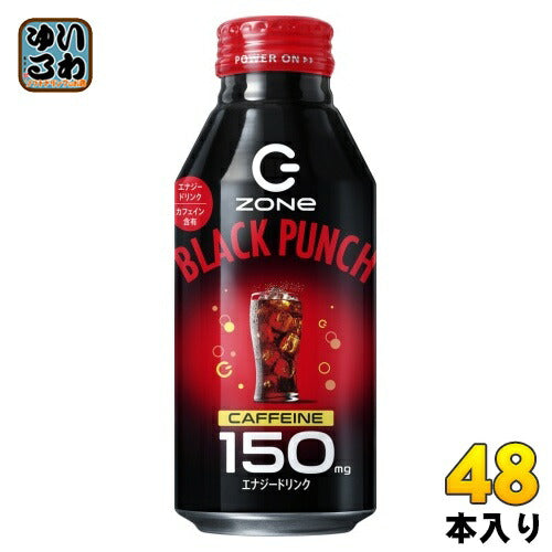 ZONeシール付き サントリー HYPER ZONe ENERGY BLACK PUNCH 400ml ボトル缶 48本 (24本入×2 まとめ買い) エナジードリンク 炭酸飲料 ハイパー ゾーン エナジー ブラックパンチ