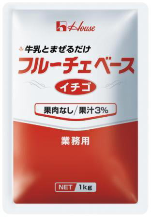 ハウス フルーチェベース イチゴ 業務用 1kg パウチ 6袋入