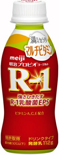 明治 R-1 プロビオヨーグルト ドリンクタイプ 満たすカラダ マルチビタミン 112g ペットボトル 24本入 乳酸菌飲料 R-1 乳酸菌 EPS チルド品 冷蔵品