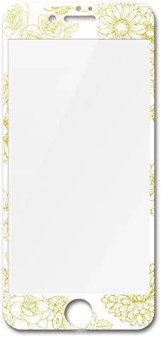 Kazall プリント柄付き 保護ガラスフィルム for iPhone 8/7 (FLOWER フラワー) 保護フィルム アイフォン