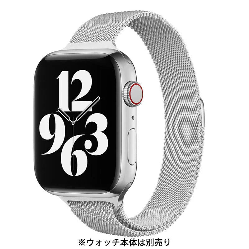 アップルウォッチ用 ブラック 42-45mm ステンレス ベルト 1本 apple watch ループ 磁気で締める マグネット iWatch おしゃれ 男女兼用 チェーン series7 6 5 4 3 2 1 SE