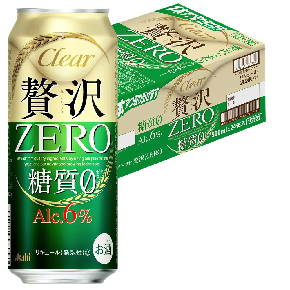 アサヒ クリアアサヒ 贅沢ゼロ 500ml×24本【2ケースまで1個口配送可能です。】