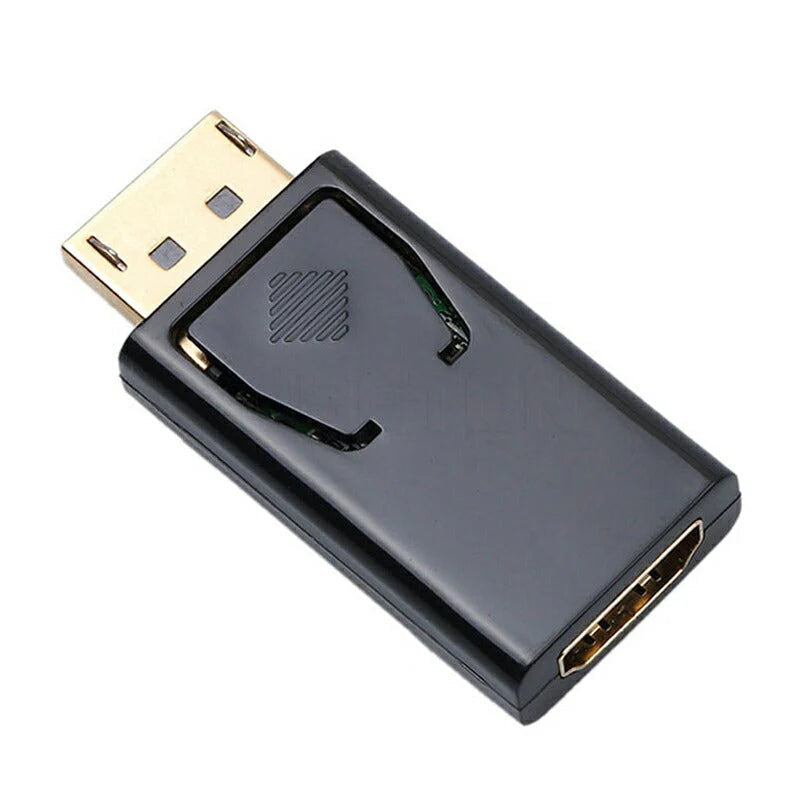 DPオス to HDMIメス 変換 小型 アダプタ コネクタ 1080P 黒色 持ち運び便利 displayport hdmi アダプタ ディスプレイポート PC モニター プロジェクター