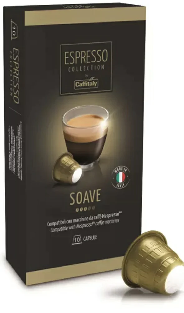 【黄色】《SOAVE(黄色)100個セット》★イタリア製★ネスプレッソ コーヒーカプセル カフィタリー カフェイタリー ネスプレッソ互換カプセル エスプレッソ(SOAVE)140 コストコ 送料無料#8