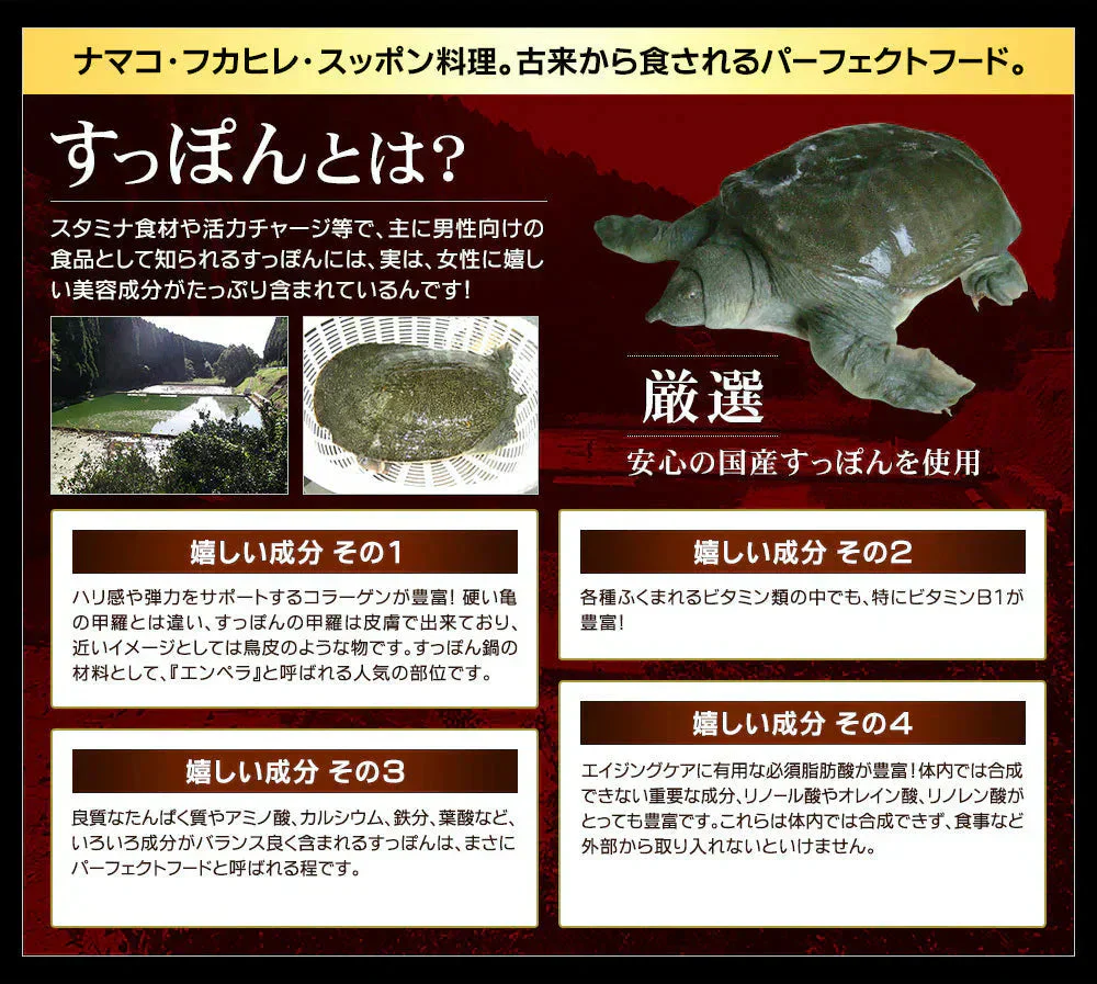 国産すっぽん黒酢《約6ヶ月分》 送料無料 ダイエット サプリ サプリメント すっぽん 黒酢 アミノ酸 黒酢サプリ ミネラル 大豆ペプチド コラーゲン 有機酸 カルシウム 鉄分【大容量】