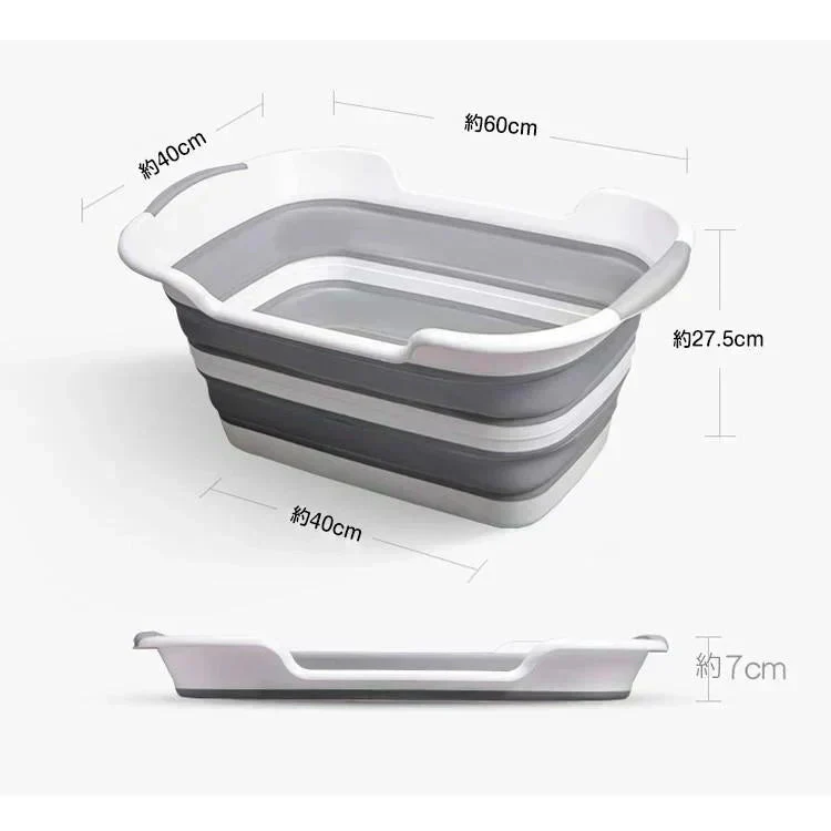 折りたたみバケツ ソフトタイプ 洗い桶 ペット用品 排水栓付 お風呂