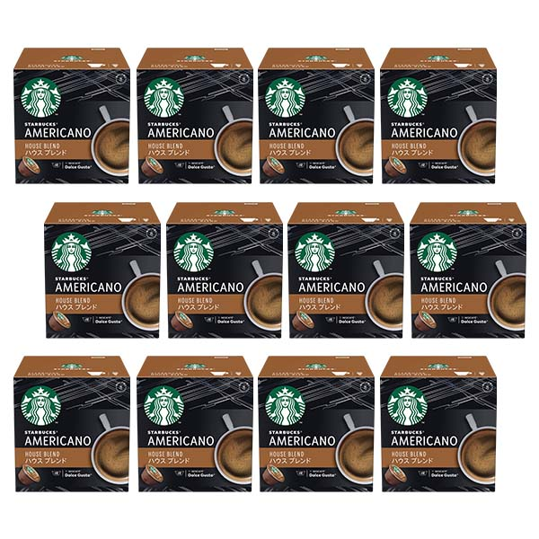 ネスカフェ ドルチェグスト 専用カプセル スターバックス ハウスブレンド ×12箱【3?4営業日以内に出荷】【送料無料】ネスレ ネスカフェ コーヒー ホットコーヒー スタバ