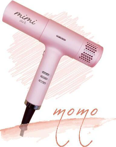 momo(ピンク)ミミエアー ドライヤー mimi air コンパクト デジタルドライヤー 1200W