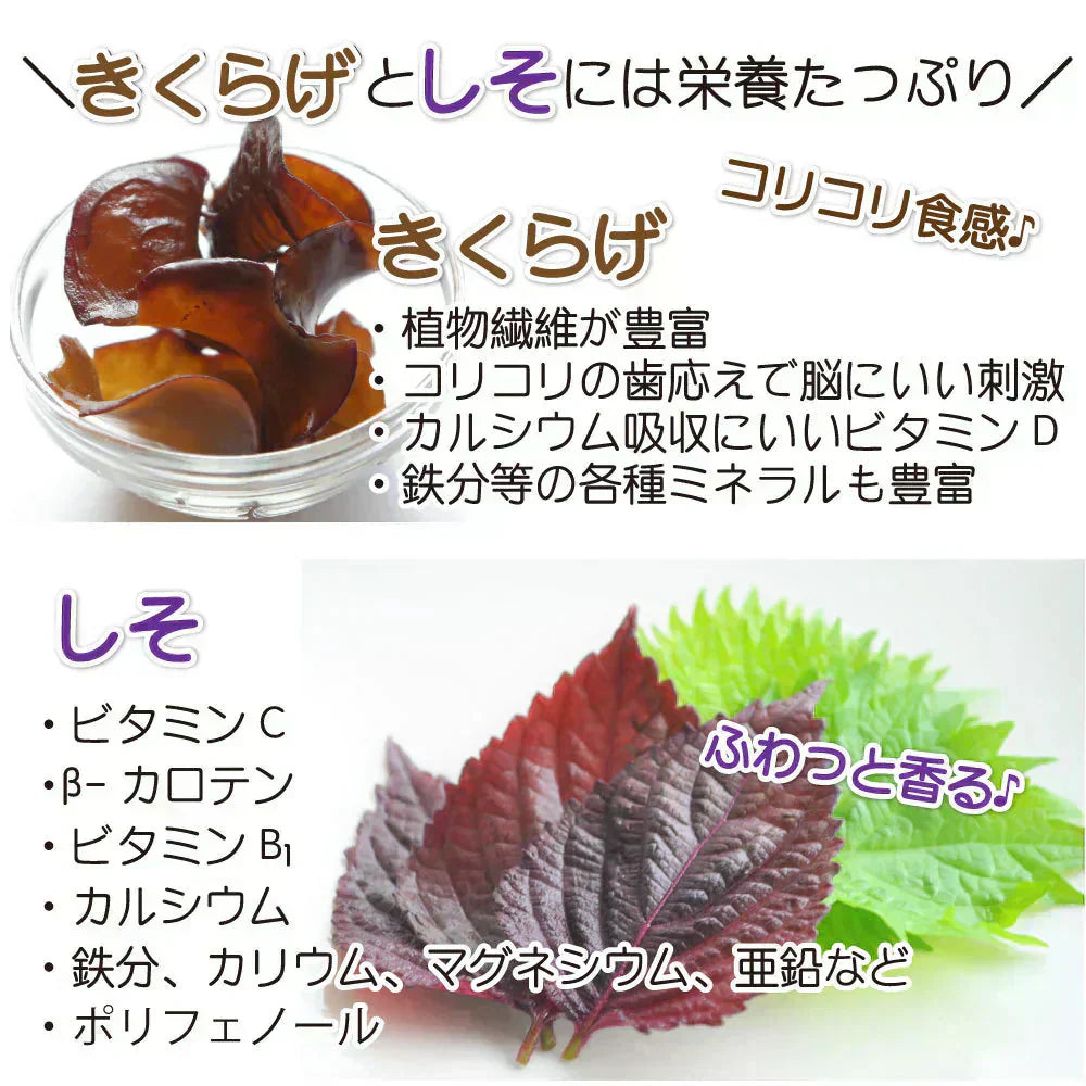 ご飯のお供 しそきくらげ 【90g×4袋 360g】/ご飯のおとも おかず しそ きくらげ 佃煮 朝のおかず おつまみ おにぎりの具 ご飯のお供 ご飯のおとも ごはんのおとも