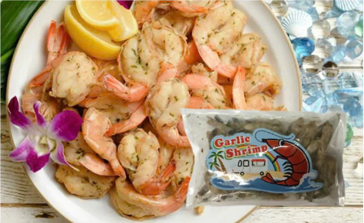 【おうちでハワイ気分🌺】ガーリックシュリンプ 500g(約30-35尾) ハワイ名物 えび エビ バナメイ ブラックタイガー