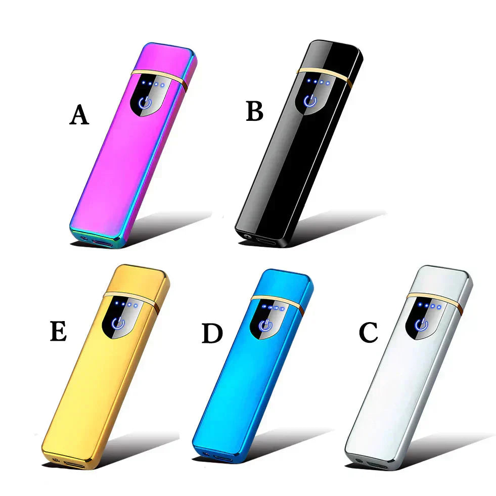 即納商品 USB充電式 プラズマ 電気 usb ライター 小型 充電式 ガス?オイル不要 防風 軽量 薄型 プレゼントw107A(タイプA)