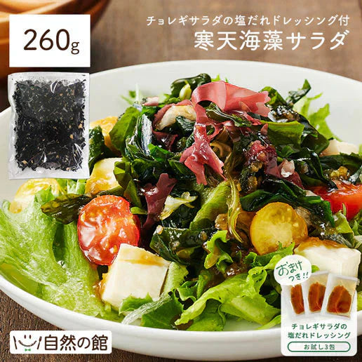 寒天海藻サラダ メガ盛260g(チョレギサラダの塩だれドレッシングつき) 送料無料