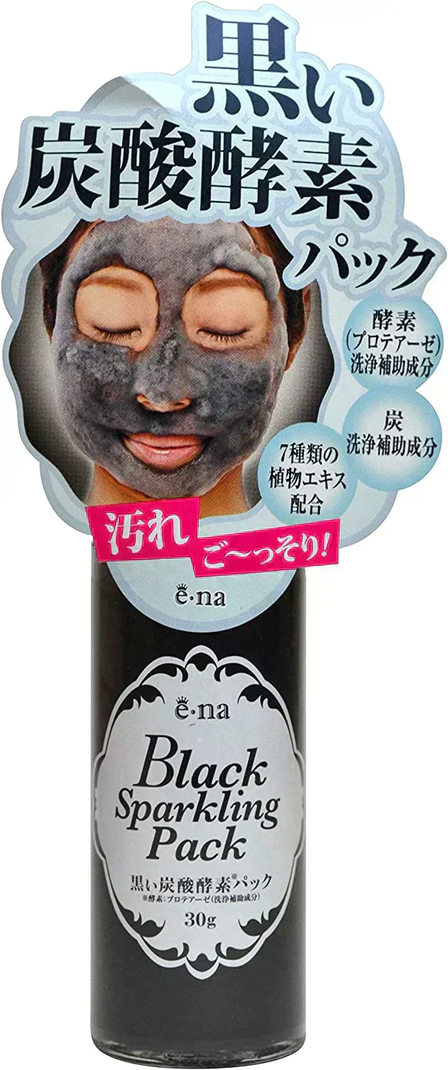 ブラック スパークリングパック 30g 炭酸酵素パック 毛穴