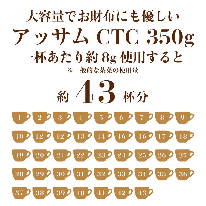 アッサム CTC 350g ゆうパケット便送料無料 紅茶 CTC 茶葉 チャイ用茶葉