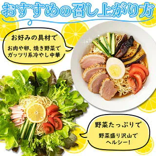 冷やし中華 6食 夏季限定出荷!さわやかレモンダレで食す 冷やし 中華 6食セット ゆうパケット
