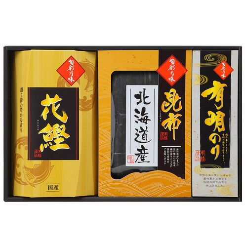 和匠選 味わいギフト (出汁昆布、かつお節、有明のり、かにふりかけ)