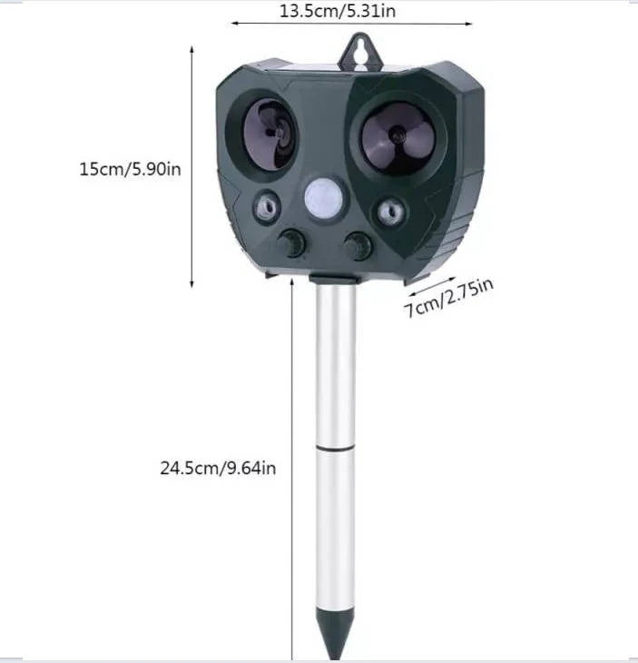 猫よけ 2台セット 超音波動物撃退 光 動物避け 動物糞尿対策 害獣 庭 駐車場 ソーラー式&USB充電可能 動物被害 猫 犬 ネズミ キツネ 鳥 猫 イノシシよけ 安い