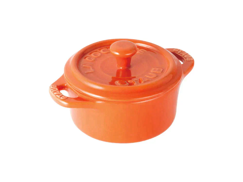 ストウブ セラミック ココットラウンド 10cm オレンジ (STAUB ストウブ) 耐熱 オーブン ココット グラタン スイーツ