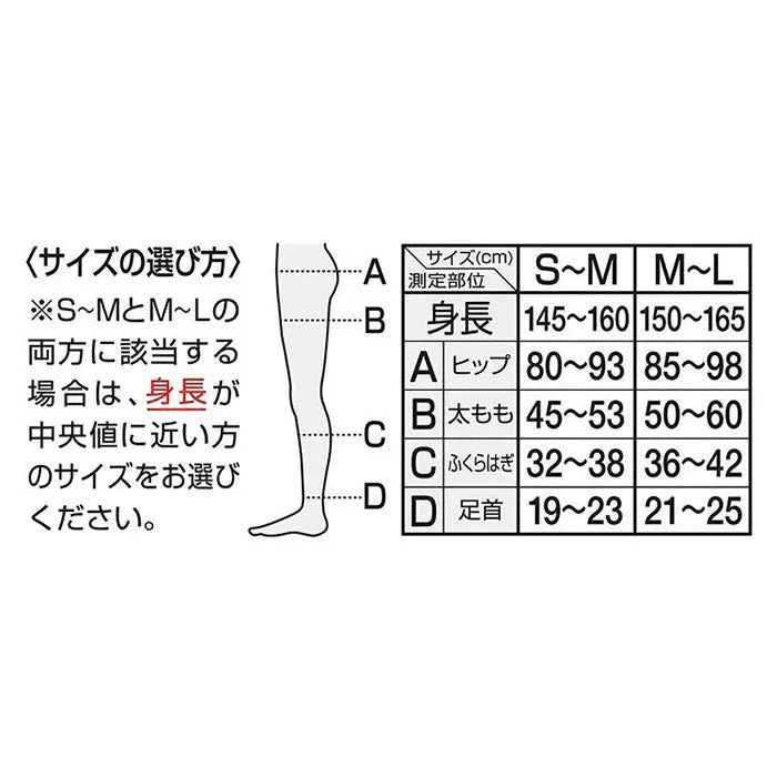 スリムウォーク認定販売店【(2足セット)サイズダウンシアータイツ(SMサイズ)】 着圧 ストッキング 美脚 ピップ