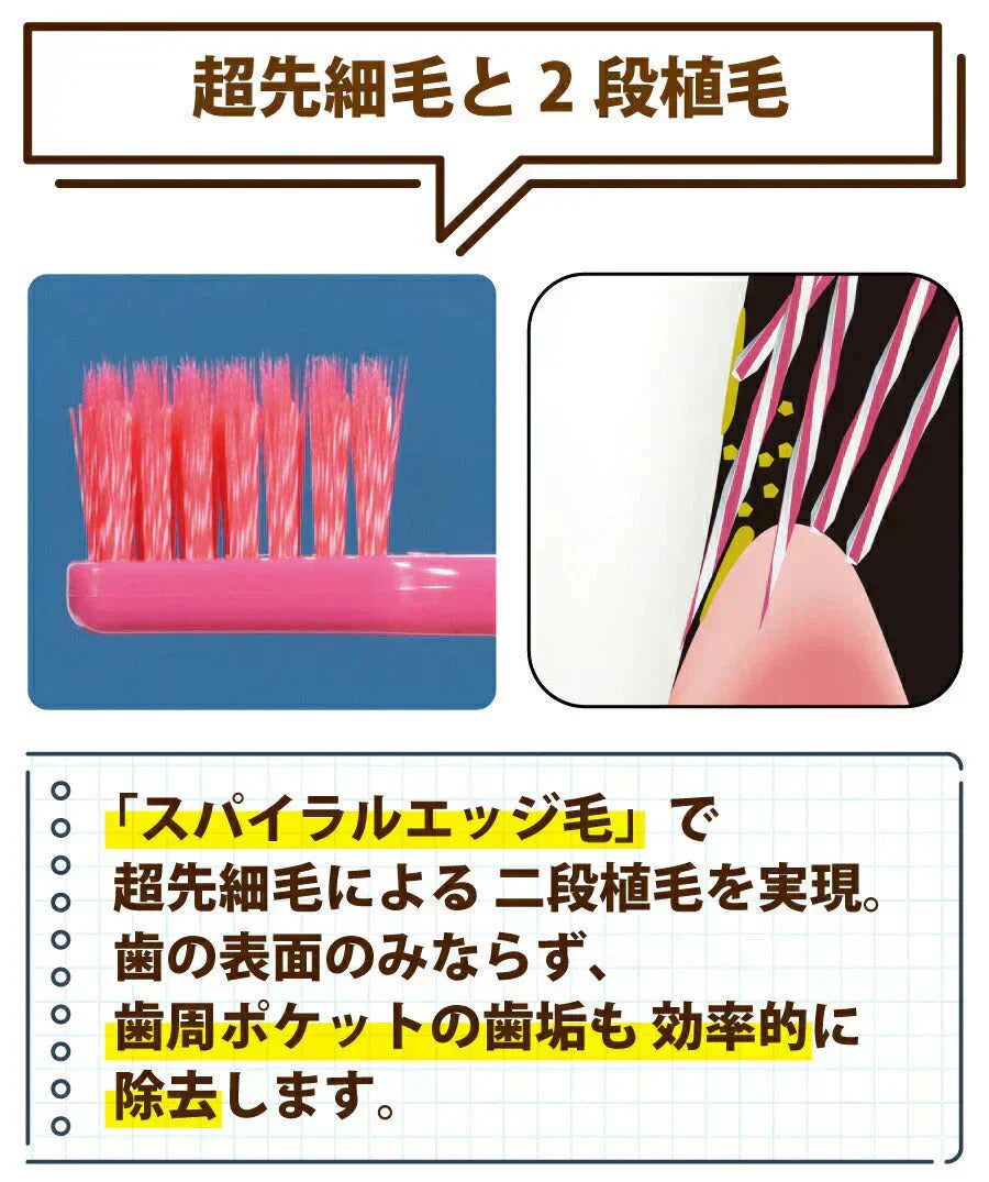歯ブラシ Ci PRO PLUS スパイラル/Mふつう/25本入り プロプラス スパイラル【Ciメディカル 歯ブラシ】【メール便送料無料】
