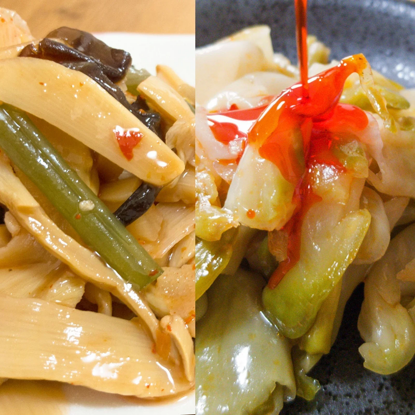 2種食べ比べ 中華のお惣菜 各2袋 4袋でお届け 送料無料 ザーサイ キムチメンマ 食品 お試し 取り寄せ ご当地グルメ