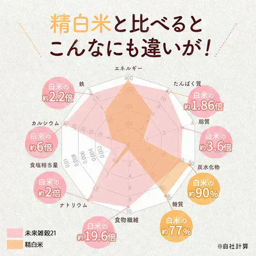 400g 完全国産 未来雑穀21+マンナン 送料無料