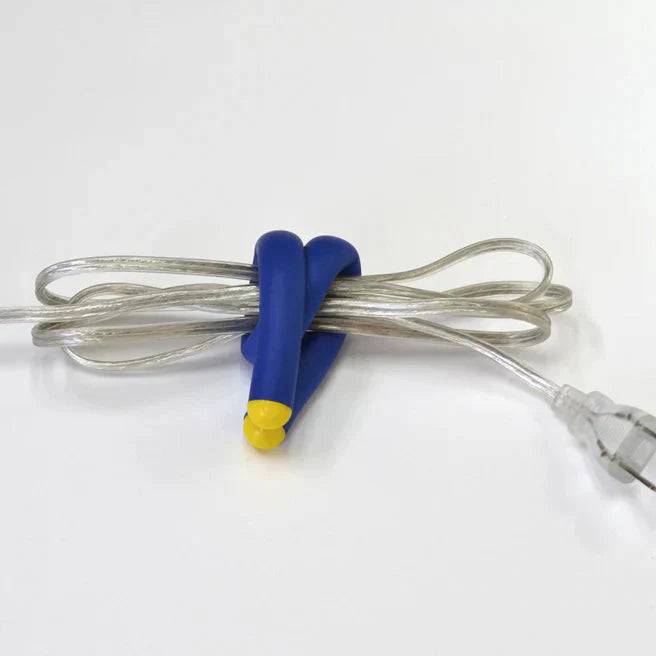 【ブルー】くねくね曲がって 使い方無限大! くねローゼ マルチバンド 多目的バンド 結束バンド/スマホスタンド/ゴミ袋フック 小島通商