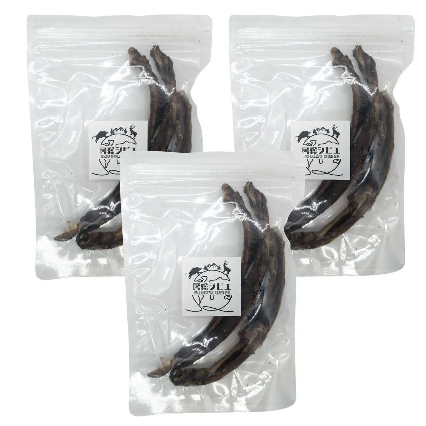 房総ジビエ猪スペアリブジャーキー 50g×3 個包装密閉チャック袋入り