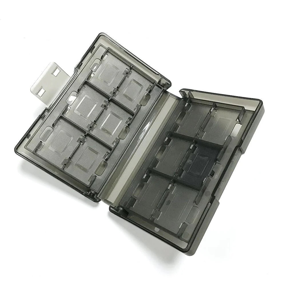 SWITCHカード用収納ケース 白 24枚任天堂SWITCHカード入れられる 半透明収納ボックス 中身が分かる 任天堂スイッチ 衝撃吸収 ゲームカード整理 保管