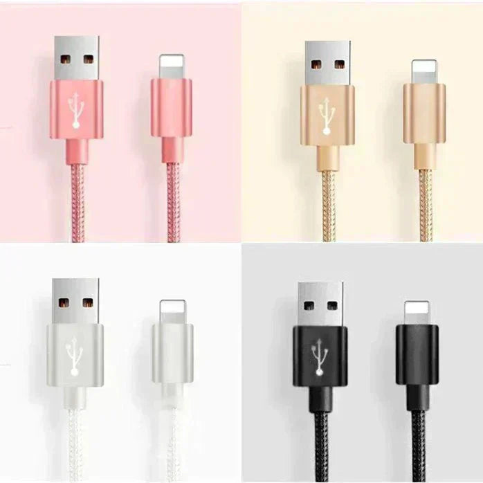 【2m ローズゴールド 送料無料】iPhone充電ケーブル ライトニングケーブル 2m 1本 lightning 急速充電ケーブル データ転送ケーブル USBケーブル iPad用 iPhone用 安心 スマホ合金ケーブル