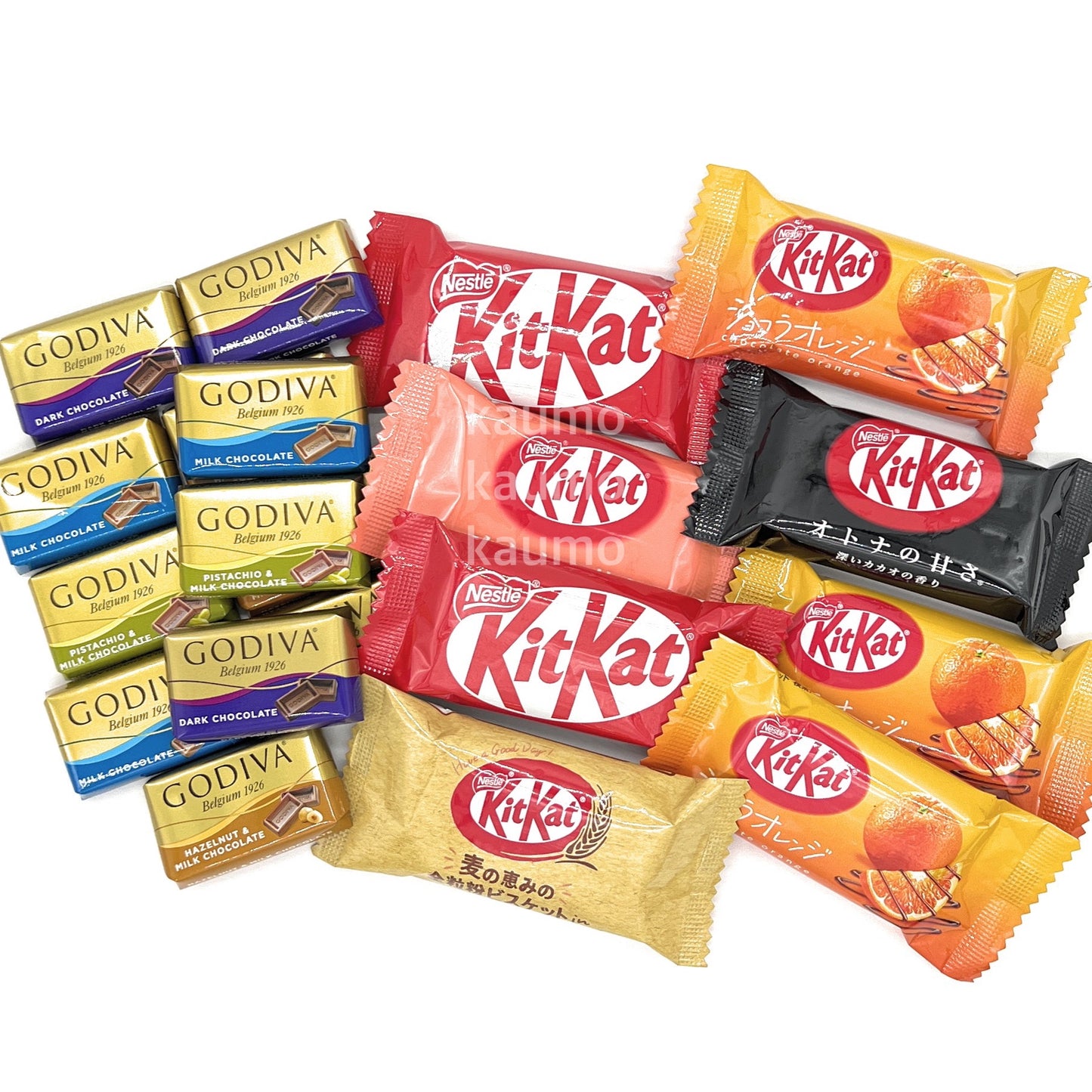 ゴディバ ナポリタン 12個 + キットカット 8枚 詰め合わせ セット (食品n12kit8)チョコレート チョコ 詰め合せ アソート バラエティ ※