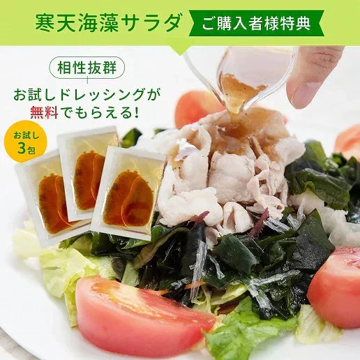 寒天海藻サラダ メガ盛260g(チョレギサラダの塩だれドレッシングつき) 送料無料
