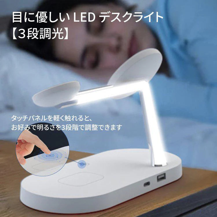 ワイヤレス充電器 5in1 ワイヤレス 充電器 3in1 最新版 iphone 急速充電 Qi対応 置くだけ 15W 充電スタンド iphone多機種対応Androidシリーズ/Type-Cシリー w230B(ホワイト)