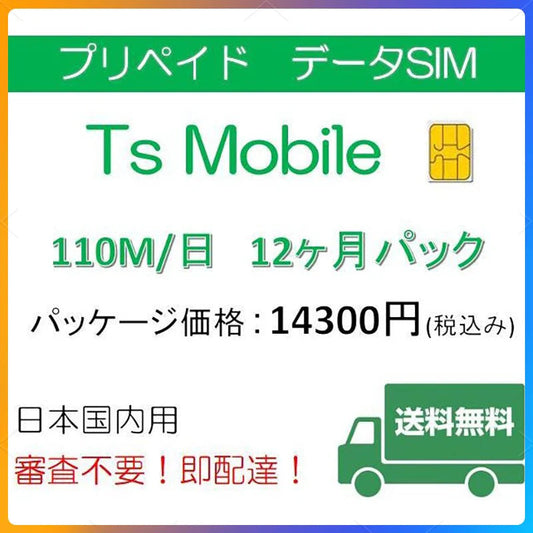プリペイドsimドコモ 格安SIM 日本国内 高速データ容量110M/日12ヶ月プラン Docomo 格安SIM 12ヶ月パックレンタル 返却不要 延長可能