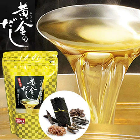 【1袋】黄金のだし25包入/「お料理帖」付き!/簡単便利なティーバックタイプ/ご家庭で簡単にプロの味!/