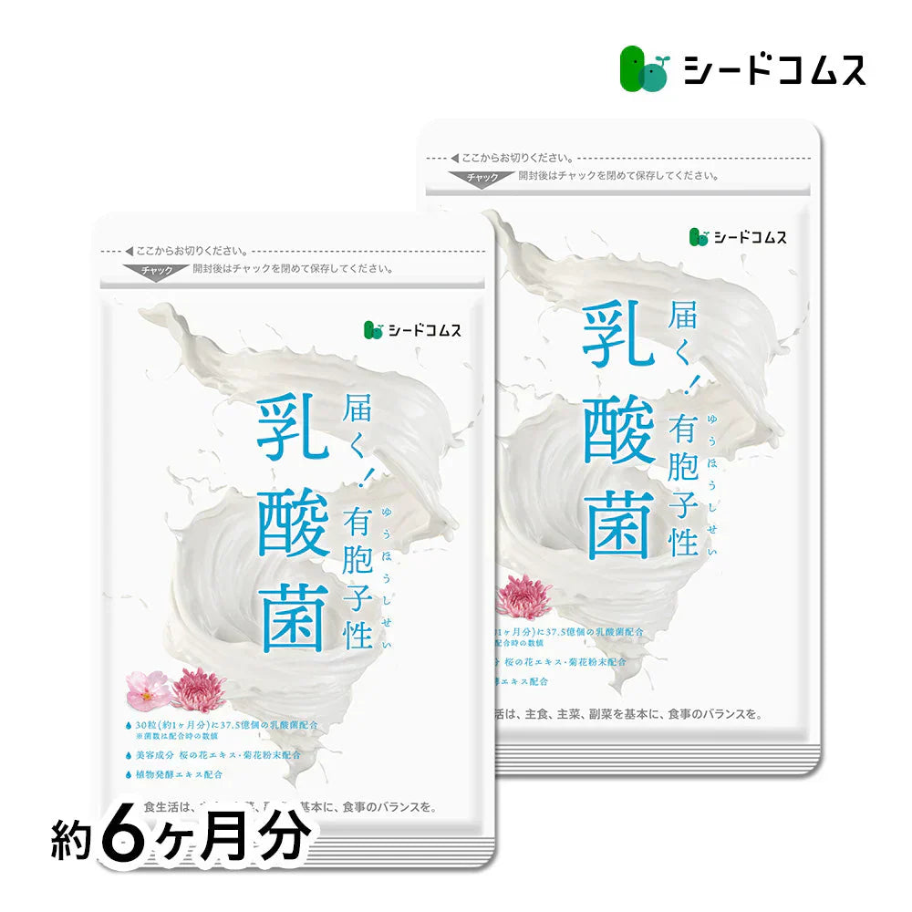 乳酸菌《約6ヶ月分》有胞子性乳酸菌ソフトカプセル/ 乳酸菌 高配合 サプリ 桜の花エキス