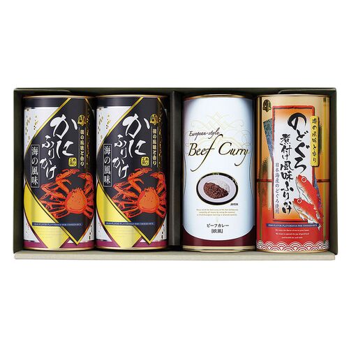 味工房 特選ギフト (かにふりかけ×2、のどぐろ煮付風味ふりかけ、欧風ビーフカレー×2)