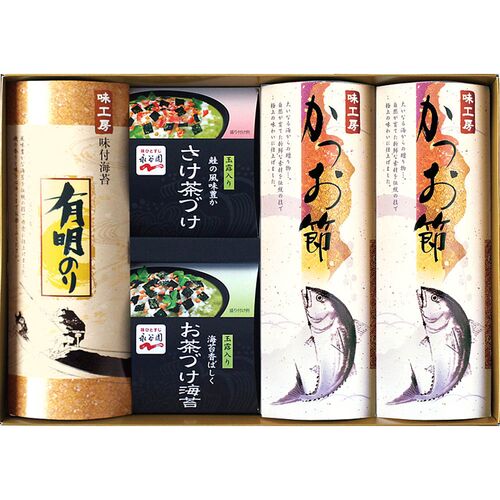 味工房 永谷園お茶づけ・海苔・かつお節ギフト (さけ×3、海苔×3、かつお節×2、有明のり×2)