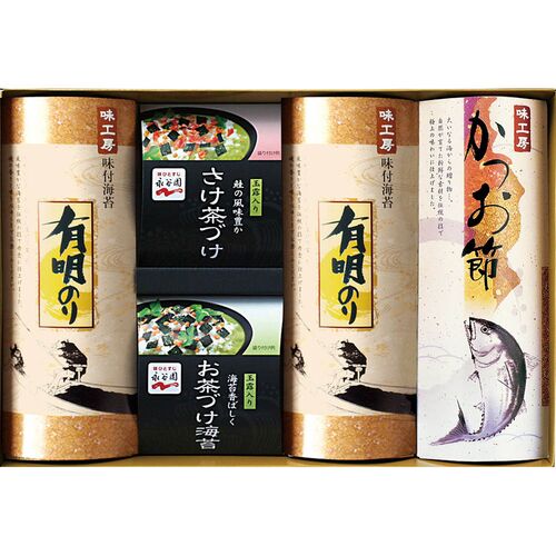 味工房 永谷園お茶づけ・海苔・かつお節ギフト (さけ×3、海苔×3、かつお節、有明のり×4)
