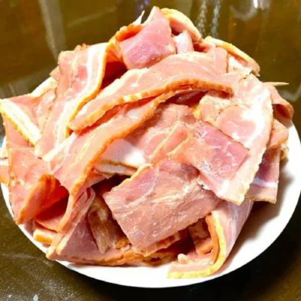 【2kg(1kg×2袋)】大手ハム会社製品の「無塩せき」ベーコン2kg