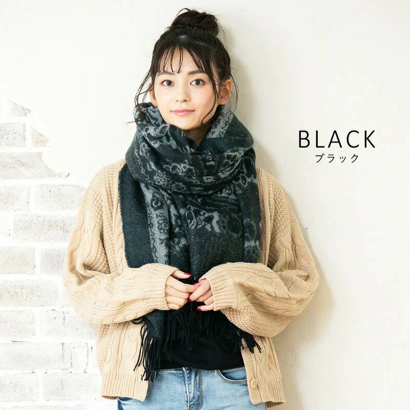 【ブラック】【商品名:セドナーズ大判ストール】