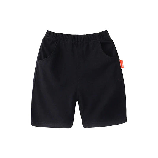 ハーフパンツ ブラック 130cm 半ズボン 1枚 100%綿 キッズ 子供 100 110 120 130 140 150 160 体操服 スポーツ 運動会 男子 女子 幼稚園 小学生 ポケット有 コットン 吸汗速乾