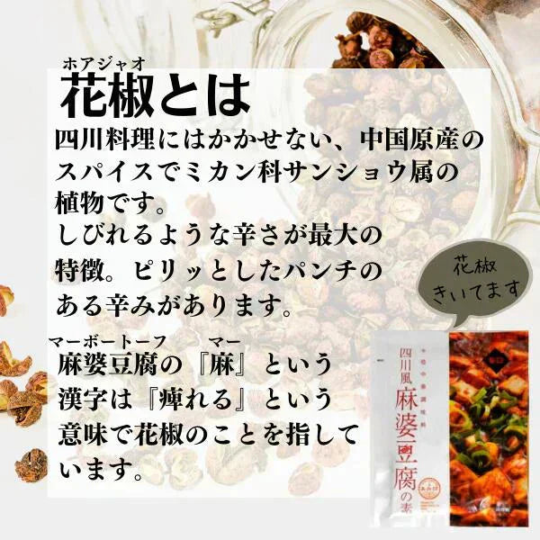 四川風麻婆豆腐の素 75g×10袋 辛口 麻婆豆腐ソース 麻婆ソース マーラー マーラー 調味料 料理の素 おうちごはん 中華 時短 マーボー豆腐の素 ポスト投函便