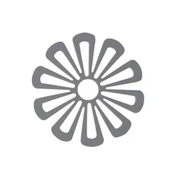 (グレー) 鍋敷き おしゃれ 北欧 シリコン なべしき 耐熱 花 フラワー コースター 鍋敷 ホワイト ピンク 黒